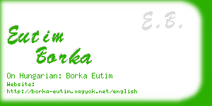 eutim borka business card